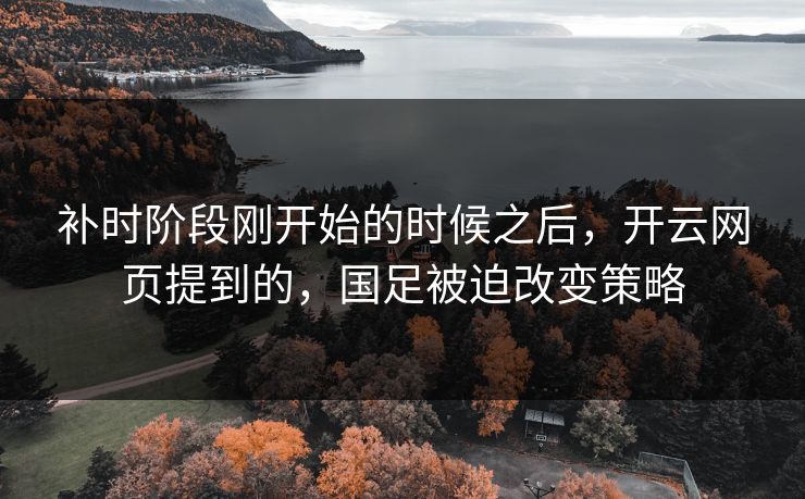 补时阶段刚开始的时候之后，开云网页提到的，国足被迫改变策略