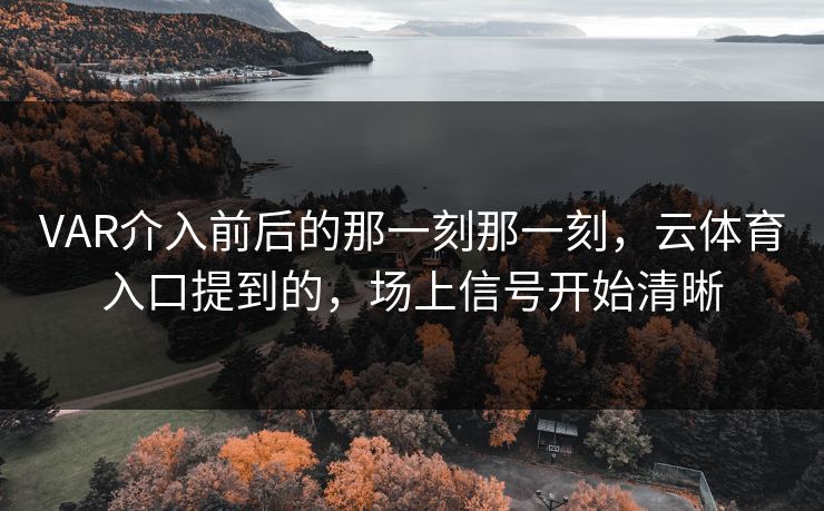 VAR介入前后的那一刻那一刻，云体育入口提到的，场上信号开始清晰